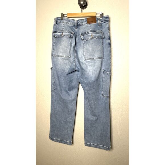 Judy Blue Jeans 18W High Waist Cargo Wide Leg JB88924 Light Wash Blue Stretch - Picture 6 of 16